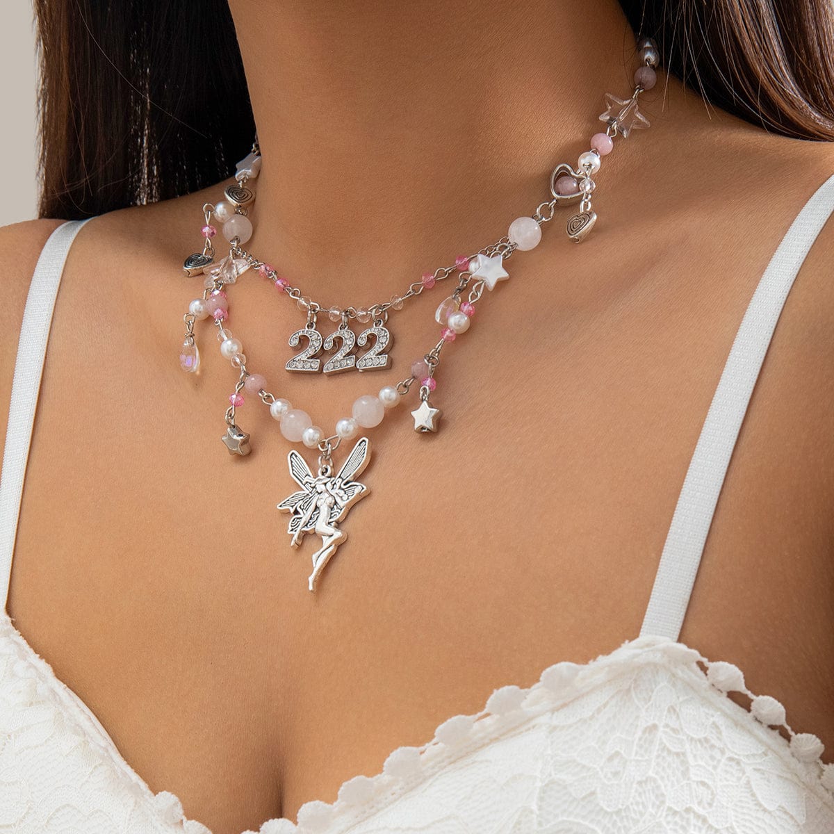 Rhinestone Heart Pendant Necklace – LA Bijoux